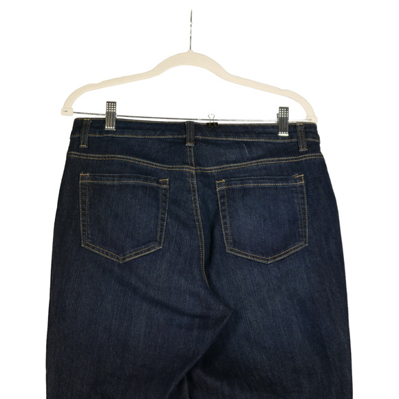 Style & Co Curvy Capri Jeans Blue Stretch Denim Womens Size 10 Cuffed 32 x 23 - Picture 9 of 10